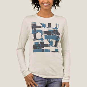 Leisteenblauwe marine roodborstje ei-blauwe abstra Tri-Blend shirt