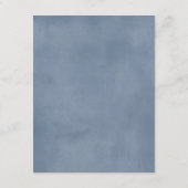 Leisteenblauwe Ombre Watercolor Trouwkaart Informatiekaartje (Achterkant)
