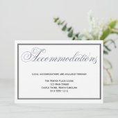 Leisteenblauwe trouwaccommodatiekaart kaart (Staand voorkant)