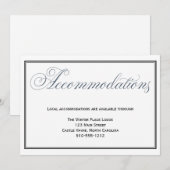 Leisteenblauwe trouwaccommodatiekaart kaart (Voorkant / Achterkant)