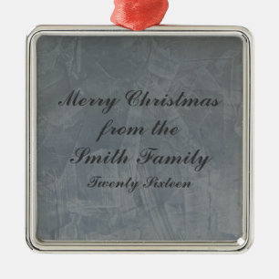 Leisteengrijze Venetiaanse Pleister Kerst Metalen Ornament