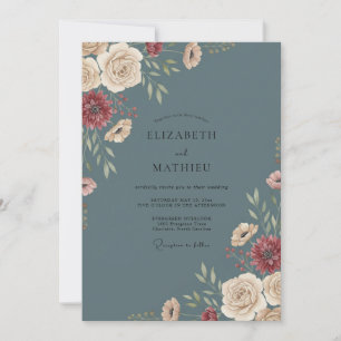 Leisteenkleurige champagne Zinnia Eucalyptus Bruil Kaart