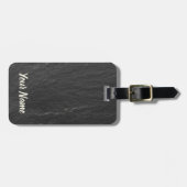 Leistegglittering Achtergrond zwarte schaliegastex Bagagelabel (Voorkant horizontaal)