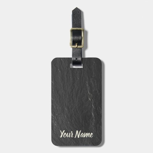 Leistegglittering Achtergrond zwarte schaliegastex Bagagelabel (Voorkant verticaal)