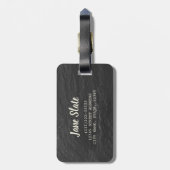 Leistegglittering Achtergrond zwarte schaliegastex Bagagelabel (Achterkant verticaal)