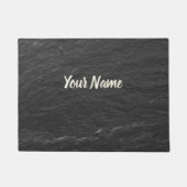 Leistegglittering Achtergrond zwarte schaliegastex Deurmat (Voorkant)