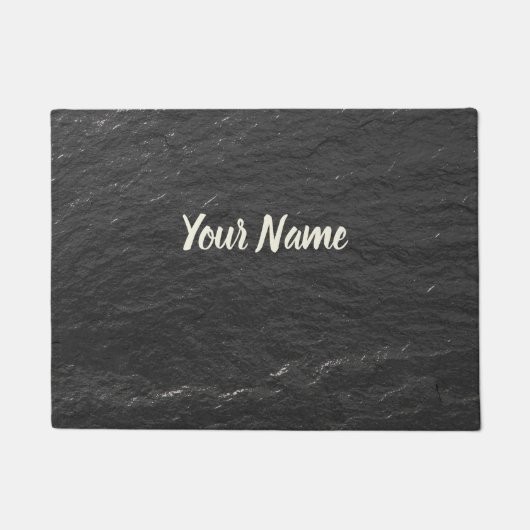 Leistegglittering Achtergrond zwarte schaliegastex Deurmat (Voorkant)