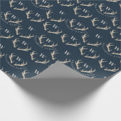 Leistgrijs- en goudsmeedmachines en kerstmonogram cadeaupapier (Hoek)