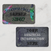 Leistgrijs, pastelveren, scheurtjes op een visitekaartje (Voorkant / Achterkant)