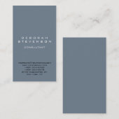 Leistgrijs verticaal oplaadbaar Visitekaartje (Voorkant / Achterkant)