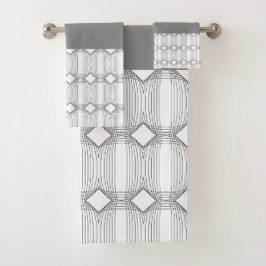 Leistgrijs wit en zwart modern bad handdoek