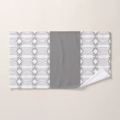 Leistgrijs wit en zwart modern bad handdoek (Handdoek)