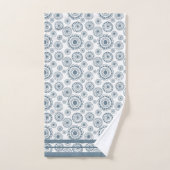 Leistgrijze blauwe cirkelvormig ventilatormodel — bad handdoek (Handdoek)