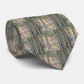 Leistgrijze nopjes stropdas (Opgerold)