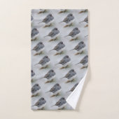 Leistkleurige donkergeoogste Junco op de perenboom Bad Handdoek (Handdoek)
