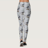 Leistkleurige donkergeoogste Junco op de perenboom Leggings (Achterkant)