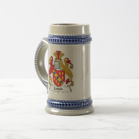 Leitch Family Crest Bierpul (Voorkant links)