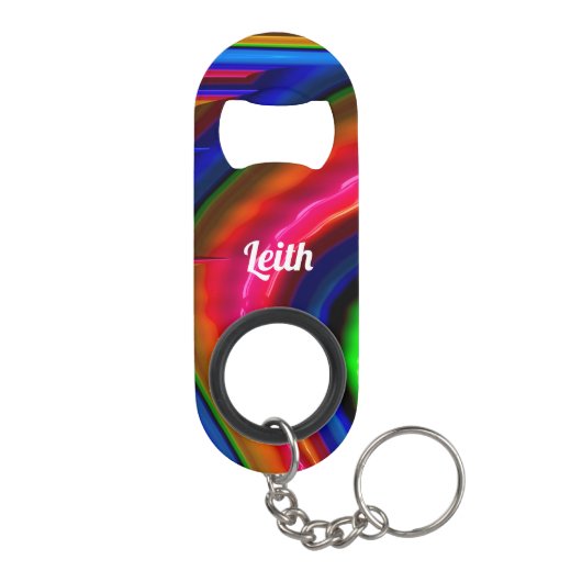 LEITH ~ Doordringende kleur ~ Originele fractal Mini Flessenopener (Achterkant)