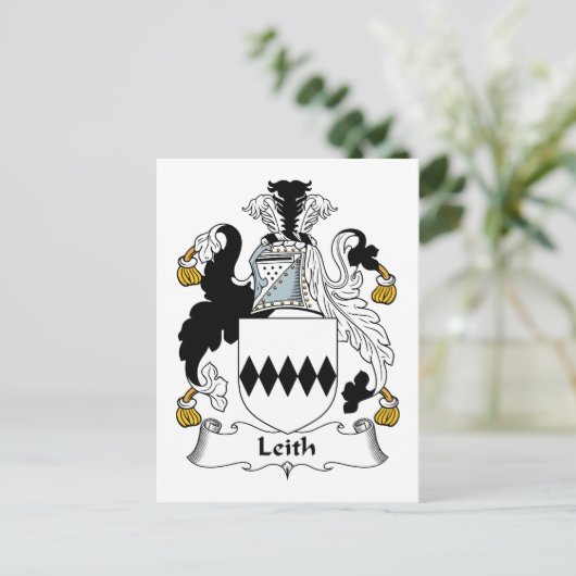 Leith Family Crest Briefkaart (Staand voorkant)