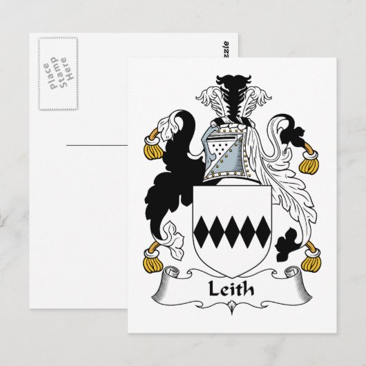 Leith Family Crest Briefkaart (Voorkant / Achterkant)