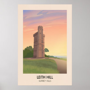 Leith Hill Surrey Hills Reisposter Poster