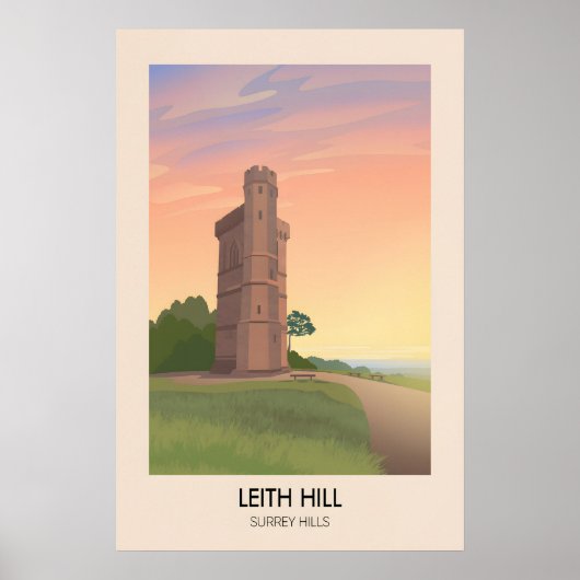 Leith Hill Surrey Hills Reisposter Poster (Voorkant)