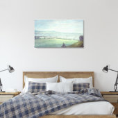 Leith, met Kirkaldy aan de kust van Fifeshire Canvas Afdruk (Insitu (Slaapkamer))