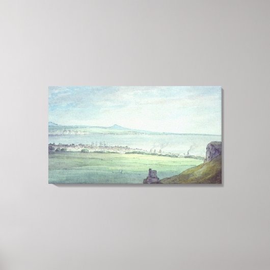 Leith, met Kirkaldy aan de kust van Fifeshire Canvas Afdruk (Voorkant)