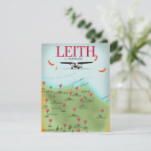 Leith Schotland vintage stijl kaart (Staand voorkant)