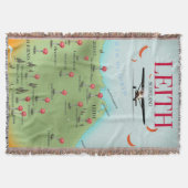 Leith Schotland vintage stijl kaart Deken (Voorkant)