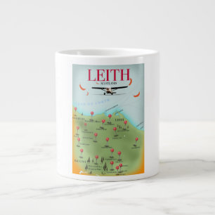 Leith Schotland vintage stijl kaart Grote Koffiekop