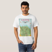 Leith Scotland  stijlkaart T-shirt (Voorkant volledig)
