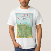 Leith Scotland  stijlkaart T-shirt (Voorkant)