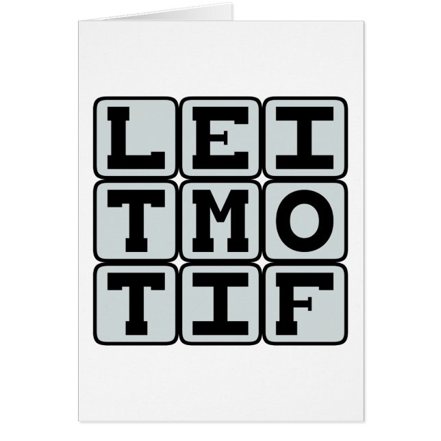 Leitmotief, terugkerend muzikaal thema (Voorkant)