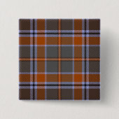 Leitrim County Irish Tartan Vierkante Button 5,1 Cm (Voorkant)