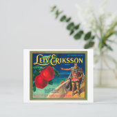 Leiv Eriksson Apple Label - Cashmere, WA Briefkaart (Staand voorkant)