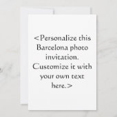 L'Eixample Invitation (Barcelona, Spanje) Kaart (Achterkant)