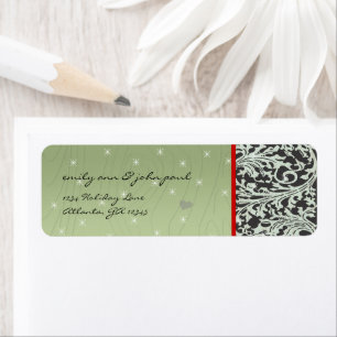 lek-kerstlabels voor eik etiket