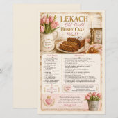 Lekach Oude Wereld Honingcake Recept Kaart (Voorkant / Achterkant)