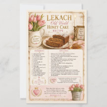Lekach Oude Wereld Honingcake Recept Kaart
