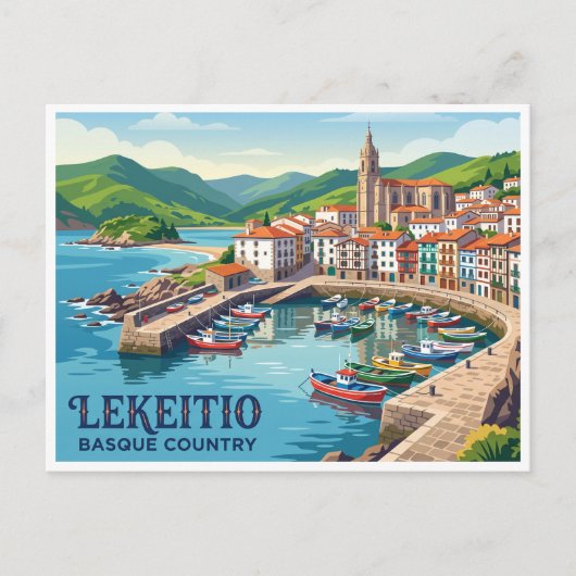 Lekeitio Spanje Briefkaart (Voorkant)