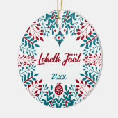 Lekelk Jööl, Sylt North Frisian Kerstgroet Keramisch Ornament (Links)