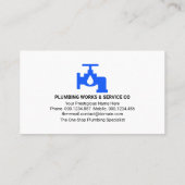 Lekende kraanpijpleiding visitekaartje (Achterkant)