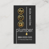 Lekende loodgieterleiding visitekaartje (Voorkant)