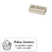 Lekere Cupcake met Glazuur Adres Rubberstempel (Gestempeld)