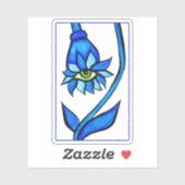 Lekige oogkleerkunst in blauw sticker (Vel)