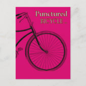 lekke fiets briefkaart (Voorkant)