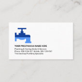 Lekkend water uit de loodgieterpijpleiding visitekaartje (Achterkant)