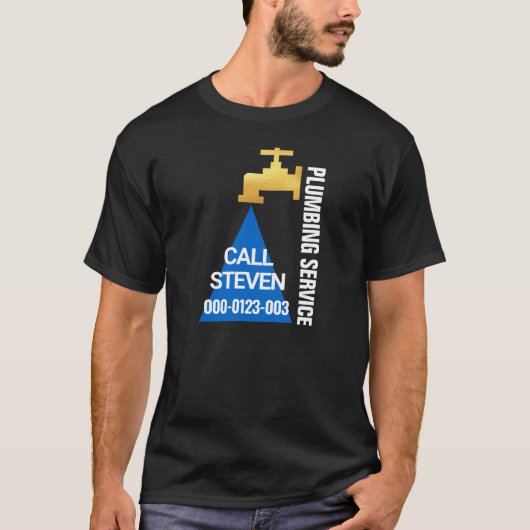 Lekkende Gold Faucet Plumbing Service T-shirt (Voorkant)