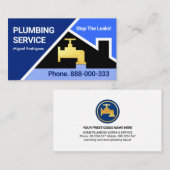 Lekkende gouden kraan loodgieter visitekaartje (Voorkant / Achterkant)